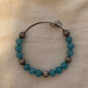 Large Blue Bead Alex and Ani Bracelet